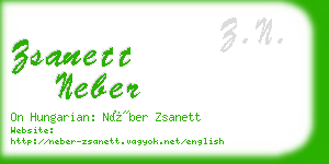 zsanett neber business card